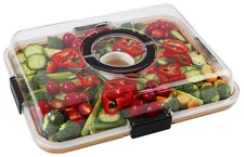 Charcuterie Board with Clear Lid, Travel Portable Cheese Board Charcuterie Bo...