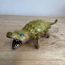 Prehistoric Dinosaur Ankylosaurus Plastic Toy Figure Yellow Maroon 19cm 1978