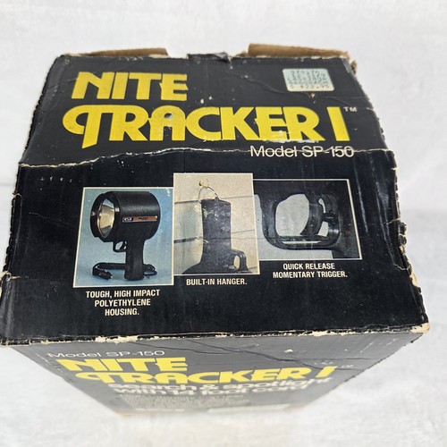 Vintage Nite Tracker I SP-150 Search Spotlight 14' Cord Tested Working - Afbeelding 11 van 11