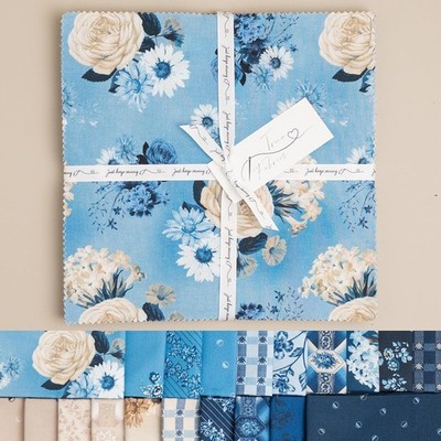 True Fabrics 10'' Squares Layer Cake Precut Fabric (Bellflower)