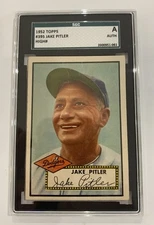 1952 Topps - Jake Pitler #395 SGC Autenthic