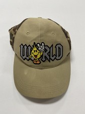 Vtg 90s World Industries Skateboards Adjustable Flame Boy Camo Trucker Hat Cap