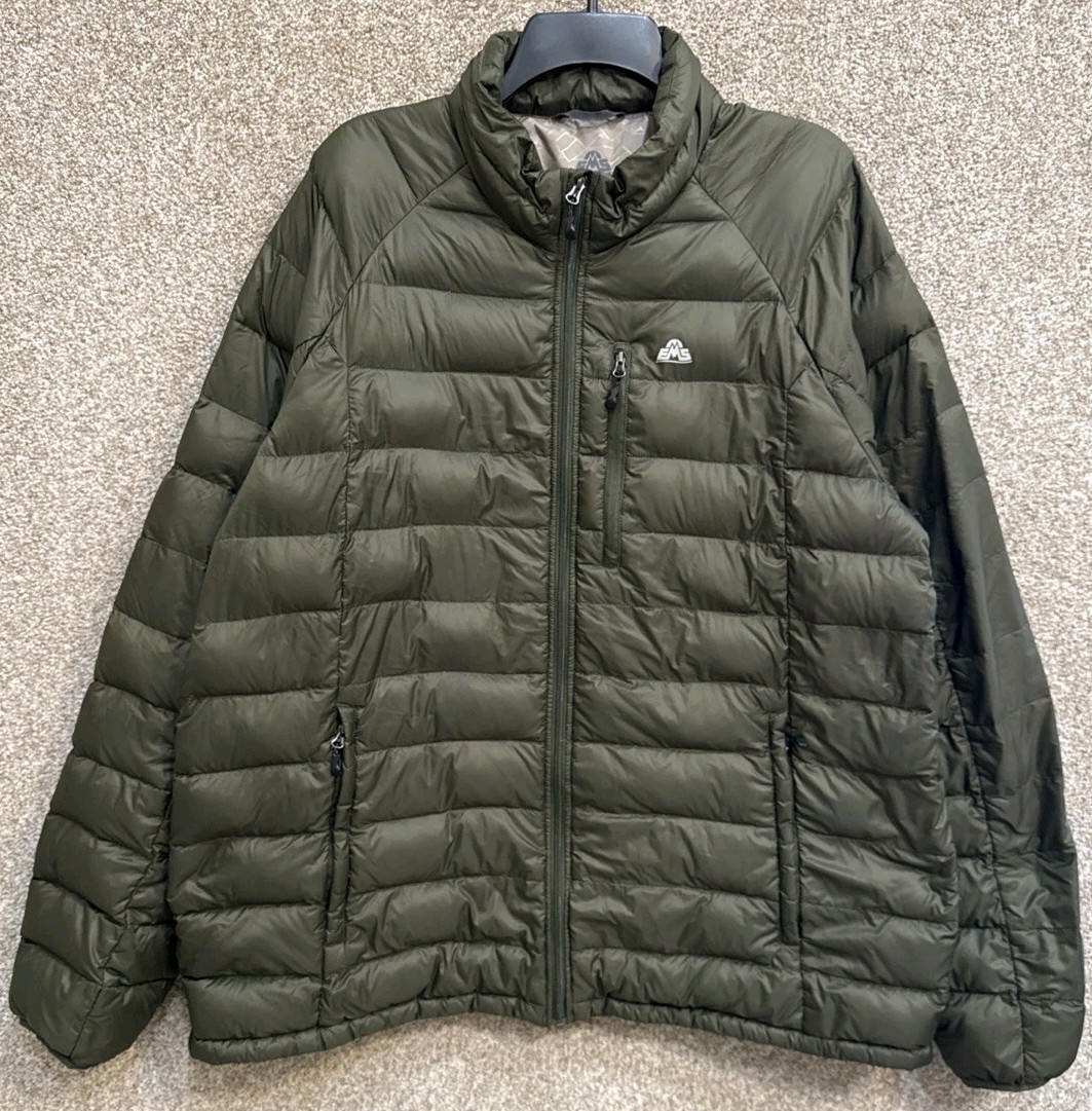 Men's 2XL Green Insulated Puffer Jacket for Hiking by EMS Eastern Mountain Sports