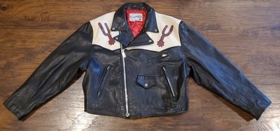 AVIREX レザージャケット L AVIREX AUTHENTIC VINTAGE 1992 TEXAS Leather Mens Jacket Size XL