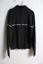 Cutting Edge Mens Vintage y2k Zip Through Sporty Cardigan - Grey - Size L L44