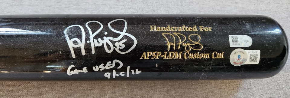 2016 Albert Pujols Assinado Jogo Inscrito Usado Fotomatchado Marucci Bat Hit #2810 - Imagem 3 de 4