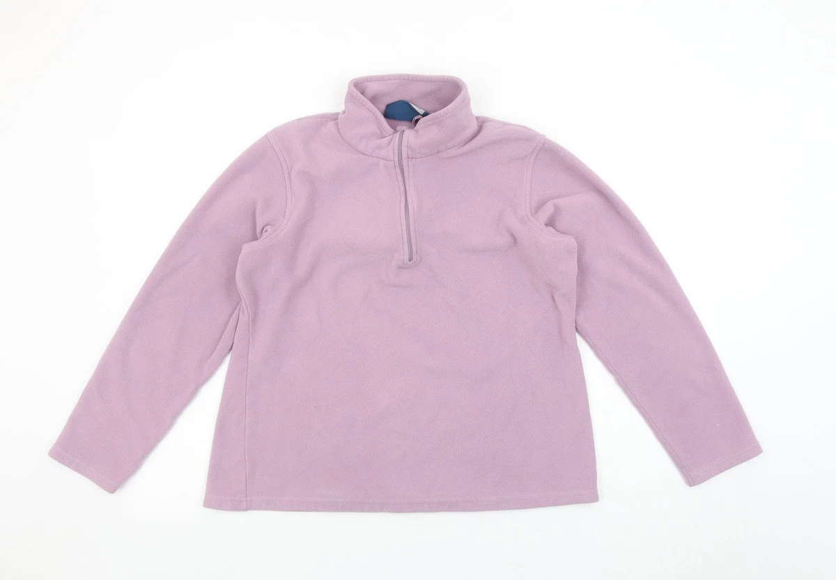 Pull Polaire Femme Mountain Warehouse Taille 16 (42) - Violet Zippé - Doux Et Confortable