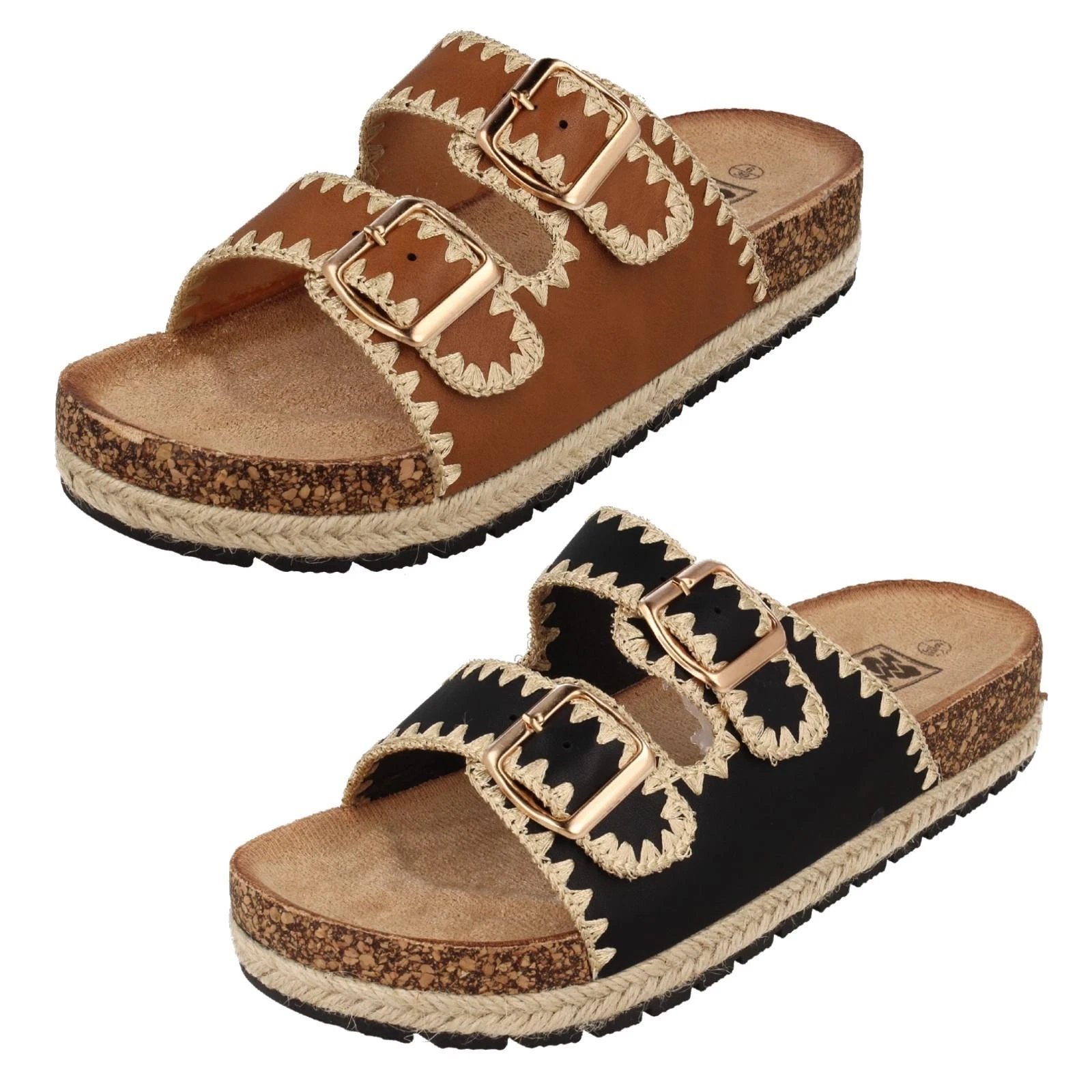 Ladies Down To Earth Summer Mule Sandals/Sliders *F1R2106*