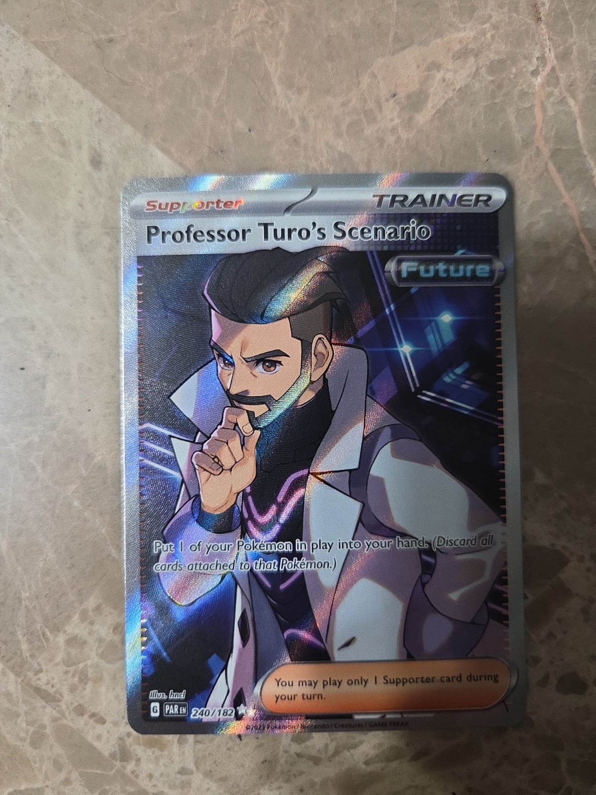 Pokemon Paradox Rift TCG Professor Turo's Scenario Ultra Rare 240/182
