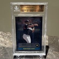 ROBINSON CANO YANKEES MARINERS ROOKIE CARD 2003 BOWMAN CHROME BGS 10 Pristine !!. rookie card picture
