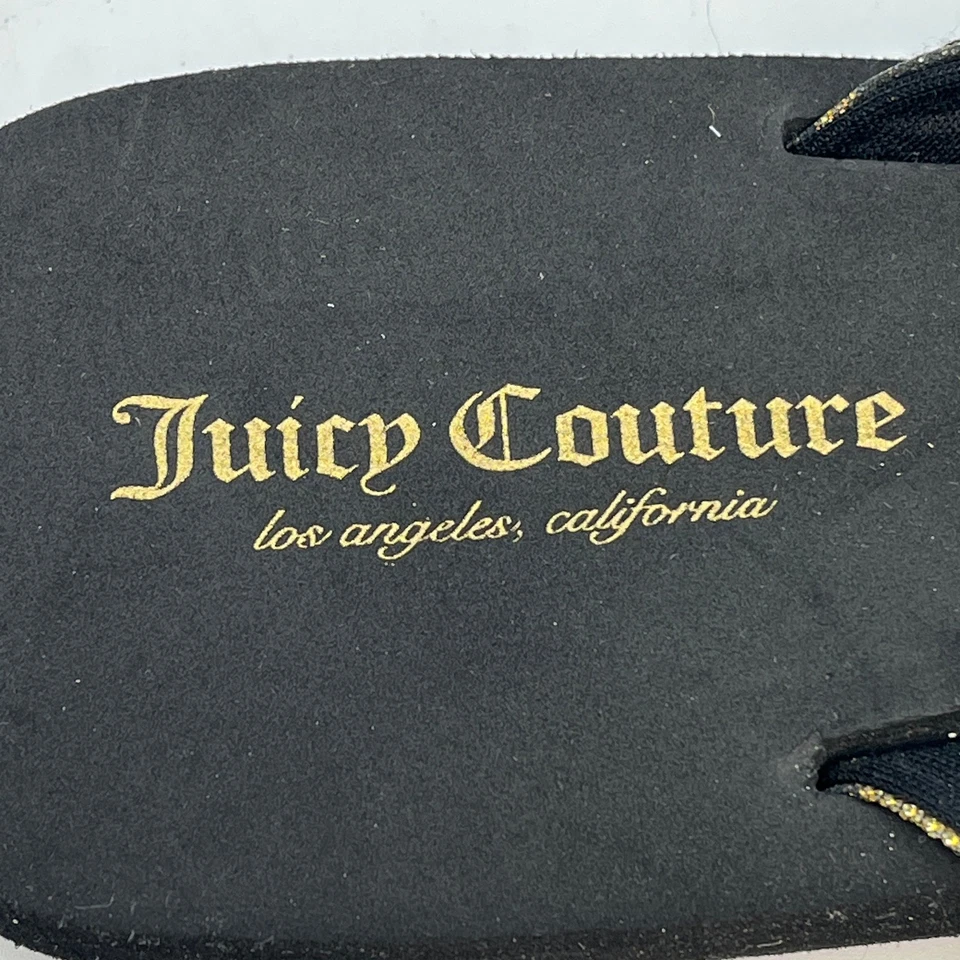 Sandálias tanga feminina Juicy Couture chinelos estampa de leopardo preto tamanho 10 - Imagem 4 de 4