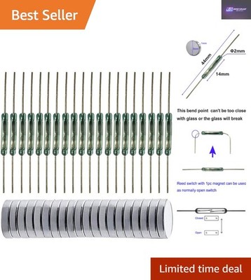 Kompaktes 20-teiliges Reed-Schalter-Set mit Mehrzweckmagneten für vielseitige Anwendungen