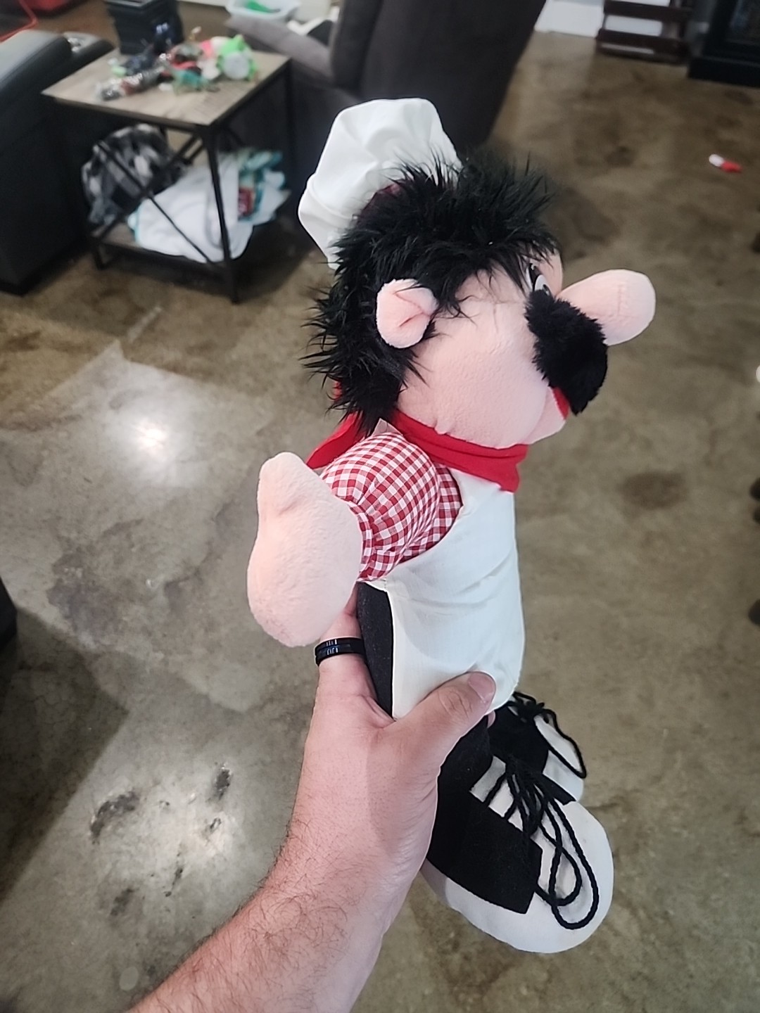 Vintage Rare 1992 Showbiz Pizza Pasqually The Chef 14” Plush Chuck E. Cheese