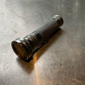 Vintage Tiger-Head Flashlight Chrome Plated 5-1/2” China
