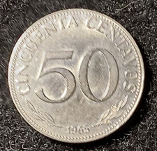 1965 Bolivia 50 centavos,  mint, UNC, KM-190  #653