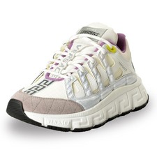 Versace Women's "Trigreca" Suede  Leather Athletic Sneakers Shoes US 6 IT 36