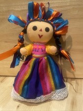 Handmade 10" Mexican Rag Doll - Lele Doll - Maria Doll - Muñeca Maria Mexicana