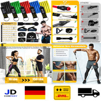 Resistance Bands Set 5 WiderstandsbäNder FitnessbäNder Mit Griff TüRanker