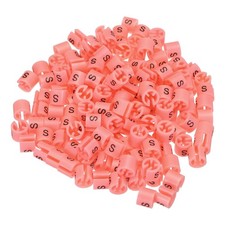 160pcs Clothes Hanger Markers S Size Tags Fit 3.5mm Rod Garment Pink
