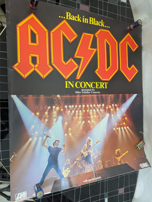AC/DC - ACDC - 1980 - - Concert - Back In Black Tour - Poster