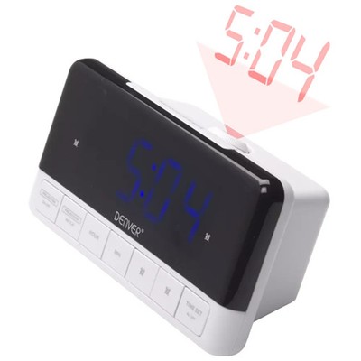 DENVER Projection Radio Wecker ECP-719NR mit USB zum Laden des Smartphone Neu