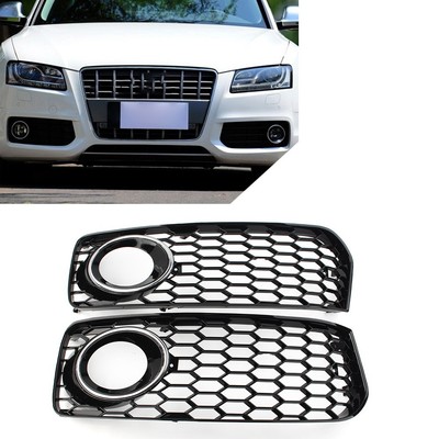 For Audi A5 S5 B8 RS5 Bumper 2008-2012 Mesh Front Bumper Fog Light Grille