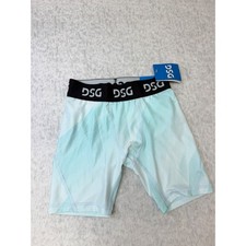 DSG Boys Print Compression Shorts Light Blue AI Formations Size Medium NEW ..