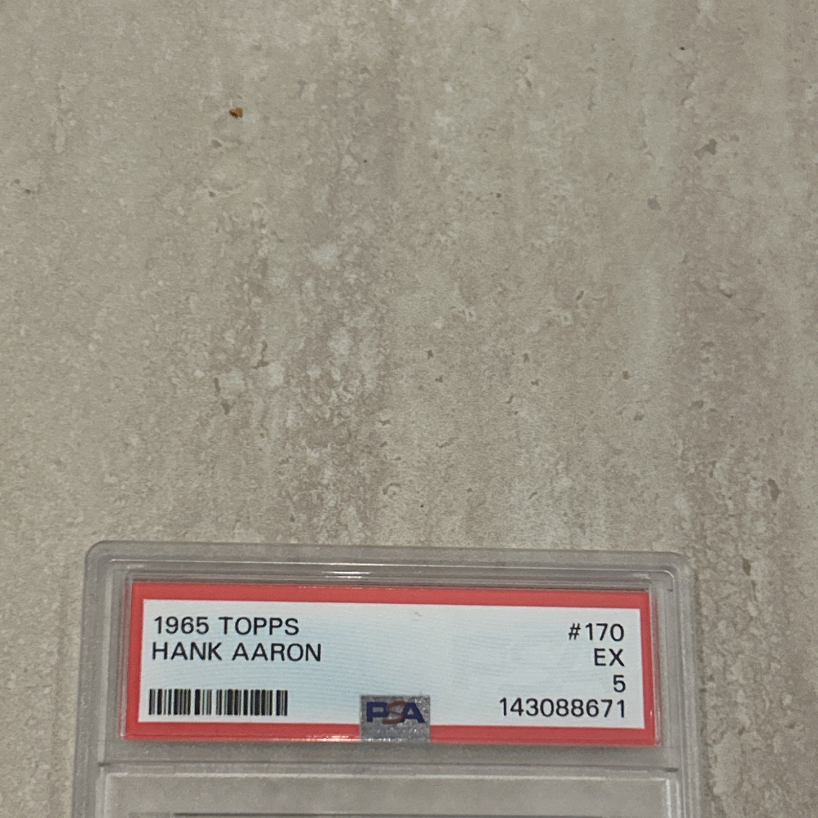 1965 Topps #170 HANK AARON PSA 5  Milwaukee Braves HOF Freshly Slabbed view 2