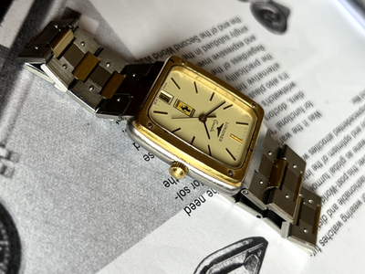 VINTAGE LONGINES FERRARI 2 TONE GOLD/STEEL QUARTZ MENS WATCH