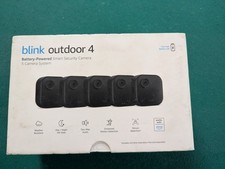 Blink Outdoor 4, 5-Pack Security Camera System Battery Powered 1080p HD. NEW
