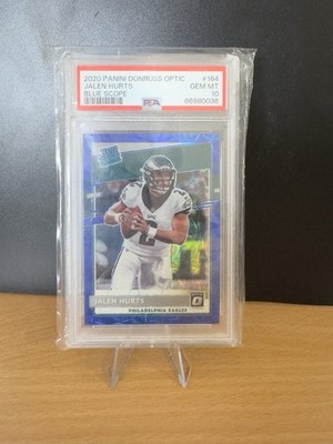 2020 Panini Donruss Optic - Rated Rookies Jalen Hurts #164 Blue Scope PSA 10