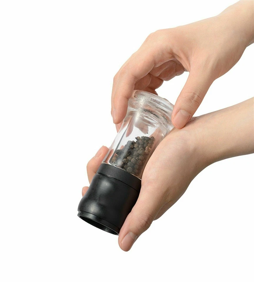 Molino de cerámica Kyocera pimienta cristal sal negro CM-10N-BK de Japón Foto 3 de 4