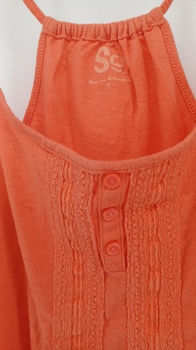 SO brand -Youth Girl's Top size M Orange Racerback Tank Top - Picture 2 of 6