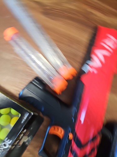 Pair Of Nerf Rival VX-700 With Box Of Ammo & Extra Large Clips Marriage Aid!! - Picture 3 of 6