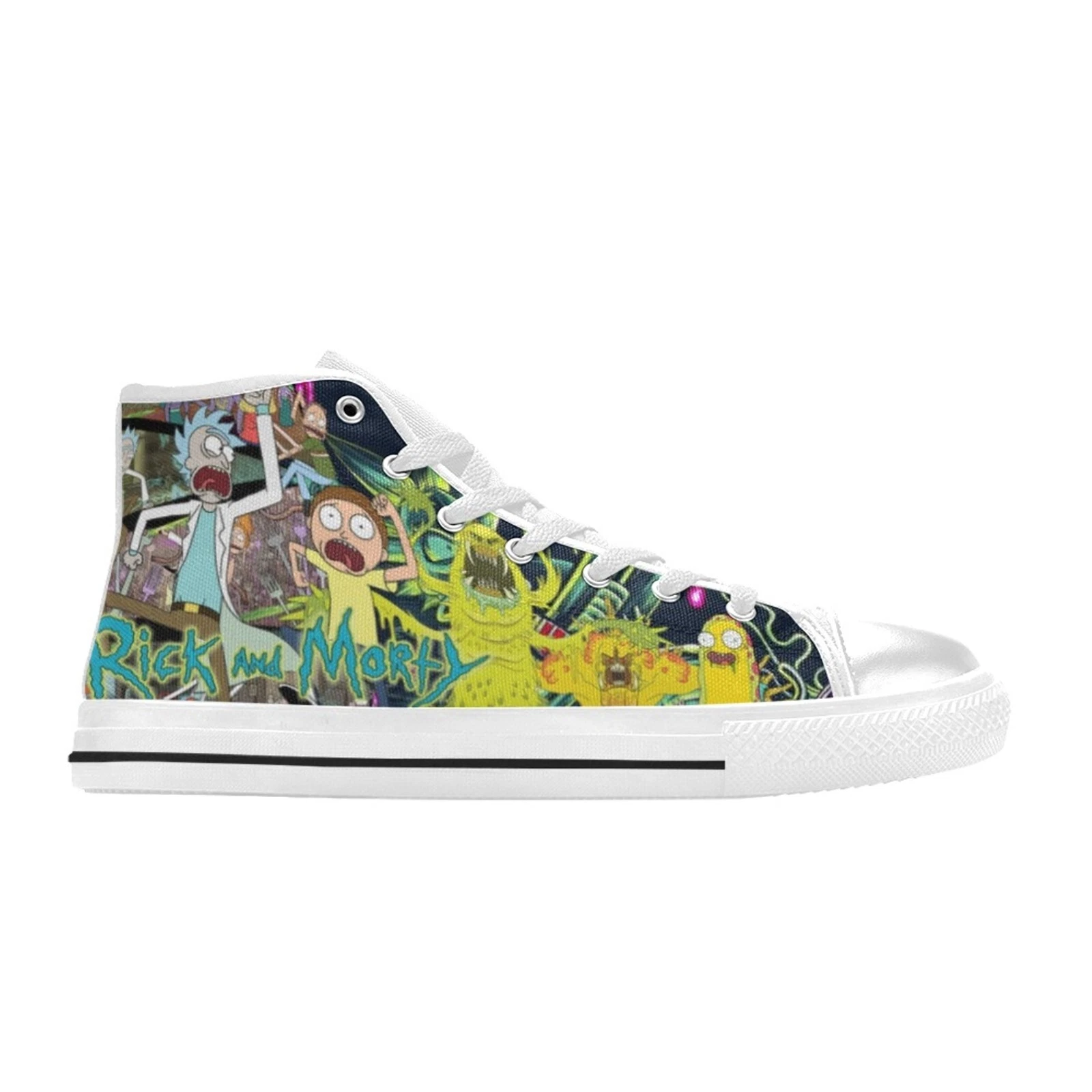 Rick and Rickandmorty Sneakers High Top Canvas Shoes, Rick and Rickandmorty Shoes