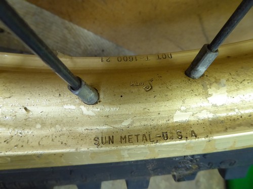 1974 Suzuki TM250 RM250 PL1222-1. gold front wheel rim 21in - Picture 6 of 15
