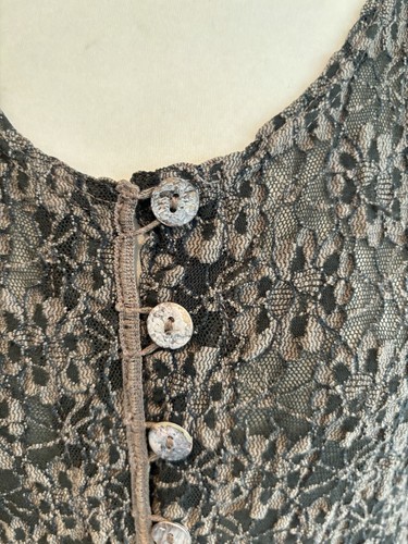 Cárdigan Sahara Tejido Arrugado Mezcla Algodón Talla M-L Boho Floral Elastizado Botones - Imagen 5 de 15