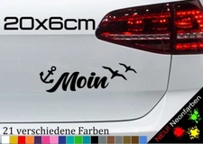 Moin sticker North Sea sticker anchor seagull Baltic Sea coast holiday water JDM 20x6cm