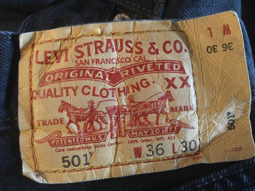 VTG 1996 Levi's 501 Straight Jeans Black Button Fly Men's 35x26.5 HEMMED SHORT - Picture 8 of 12