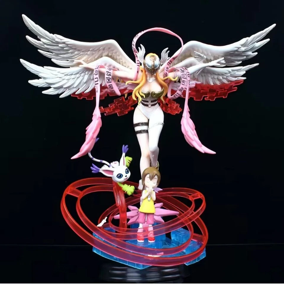 Digimon Adventure Angemon Angewomon 28CM PVC Figure Statue w/box Digital Monster - Image 3 of 4