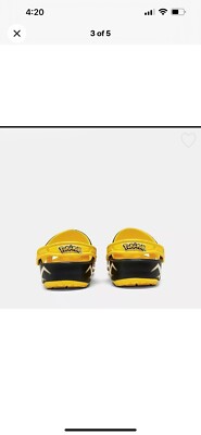 Crocs X Pokemon Pikachu Classic Clog Black Yellow Men s Size 7.