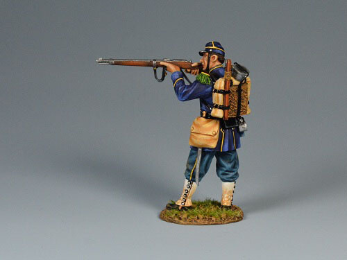 EQUIPO MINIATURAS FRANCO GUERRA PRUSIANA PFW-C6003 CAZADOR FRANCÉS DE PIE DISPARO - Imagen 1 de 3