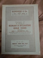 Roman & Byzantine Gold Coins Catalogue Glendining Softcover Auction Numismatics