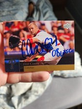 CHRIS COSTE SIGNED AUTOGRAPH 2009 UPPER DECK CARD #802 PHILADELPHIA PHILLIES