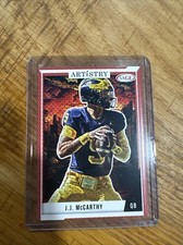 2024 Sage Artistry Football Blue Parallel J.J. McCarthy #1 Minnesota Vikings
