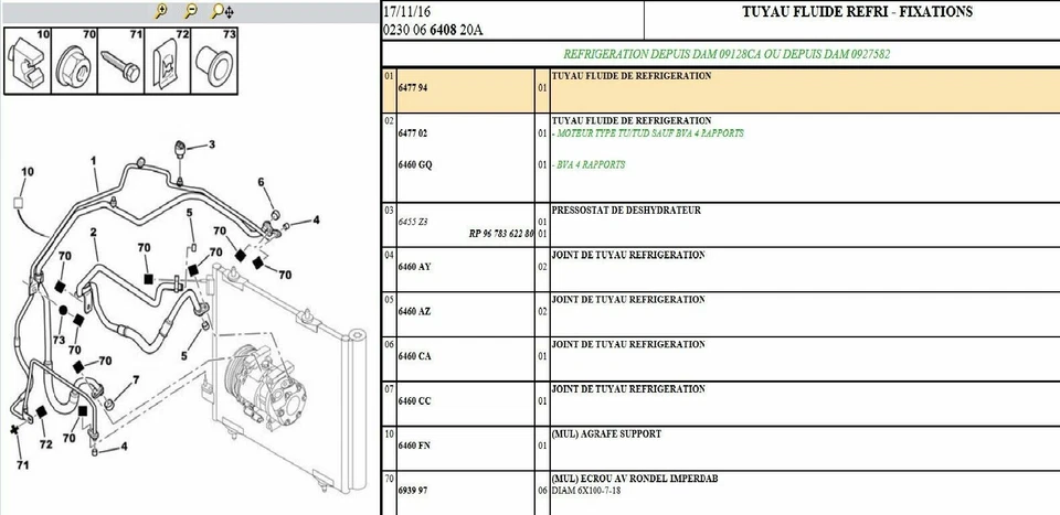Joint torique compresseur clim / tuyau / condenseur / detendeur Peugeot Citroën - Photo 2/2