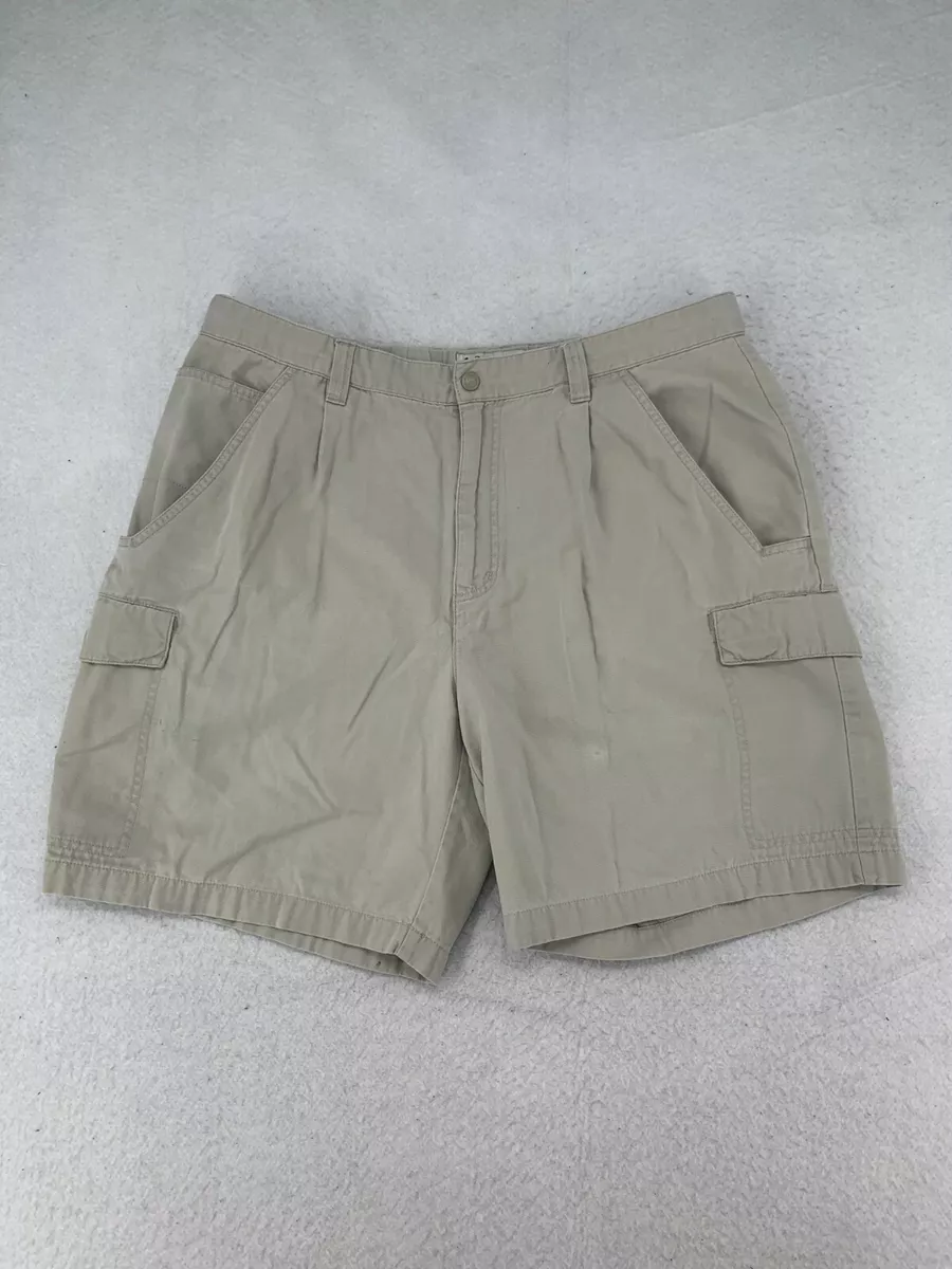 Columbia Cargo Shorts Mens Sz 38 Khaki Pleated Front Button