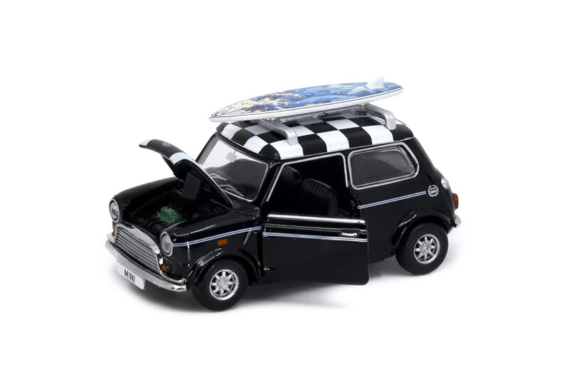 APR 2025 TINY MINI #16 MINI COOPER Mk 1 with Surfboard 1:50