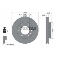 Textar 2X Bremsscheibe Vorne Ø302 Mm InnenbelüFtet Beschichtet FüR Ford Ranger