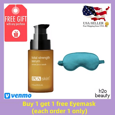 PCA Skin Total Strength Serum Tightens 1 oz BB + Eyemask 04/27 *New In Box*